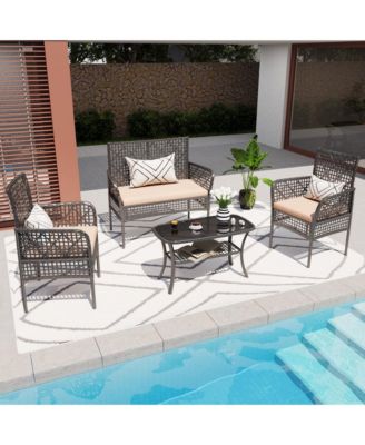 4 Pieces Outdoor Patio Furniture Set