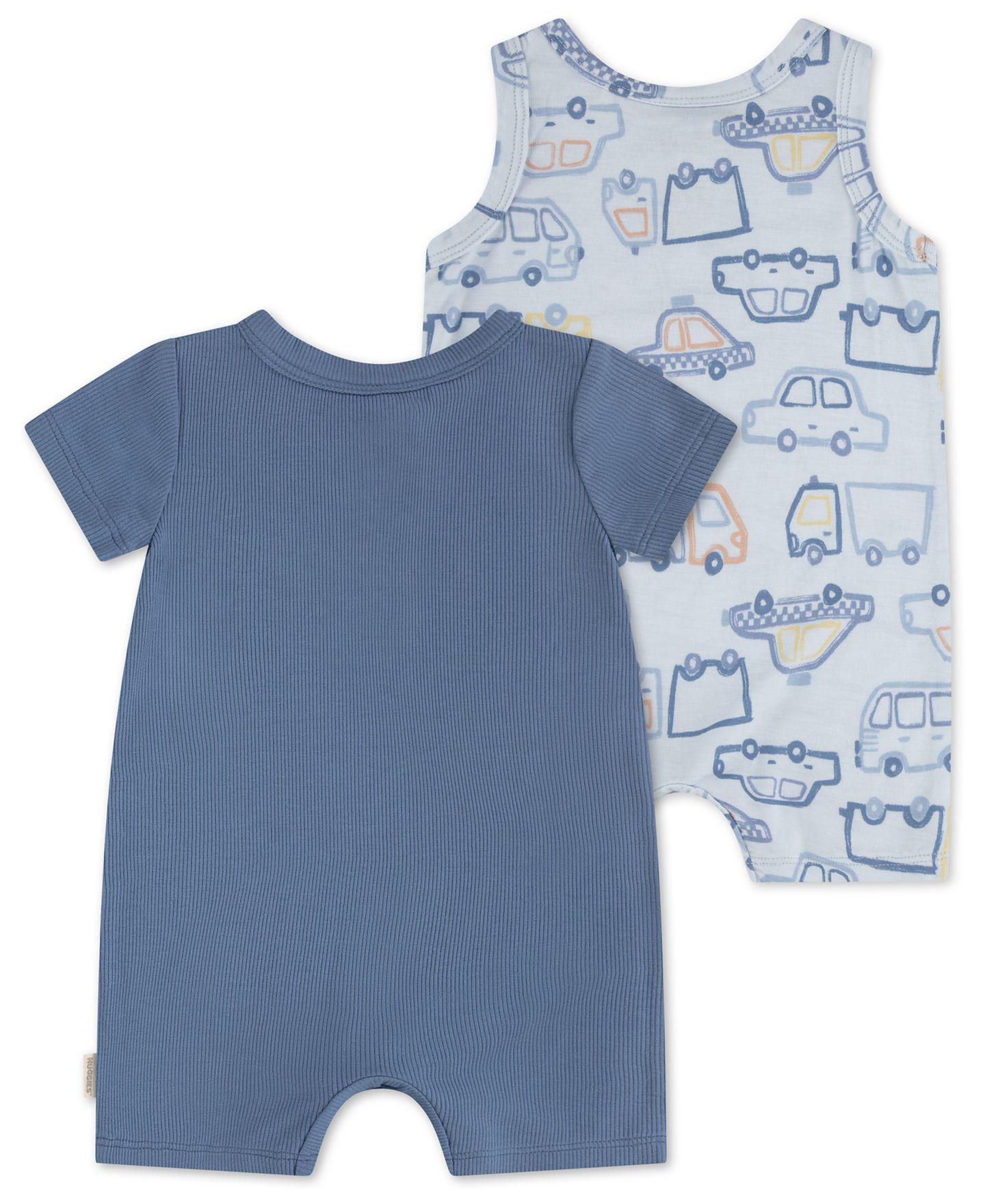 Комбинезоны Huggies Henley Neck Romper, 2-Pack для мальчиков-малышей, цвет: Синий — фото 6