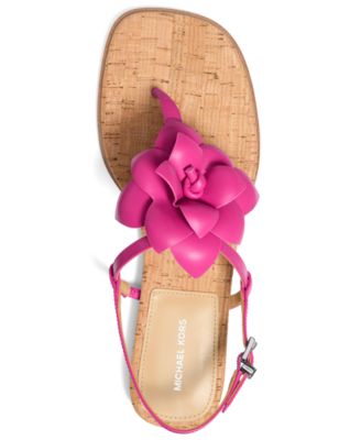 MICHAEL Women's Jacie Buckle Thong Flat Sandals