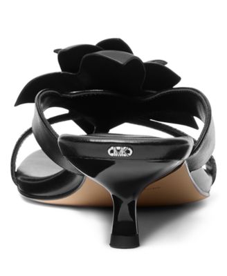 MICHAEL Women's Jacie Slip-On Kitten Heel Dress Sandals