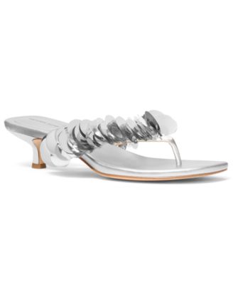 MICHAEL Women's Loretta Mid Slip-On Thong Dress Sandals