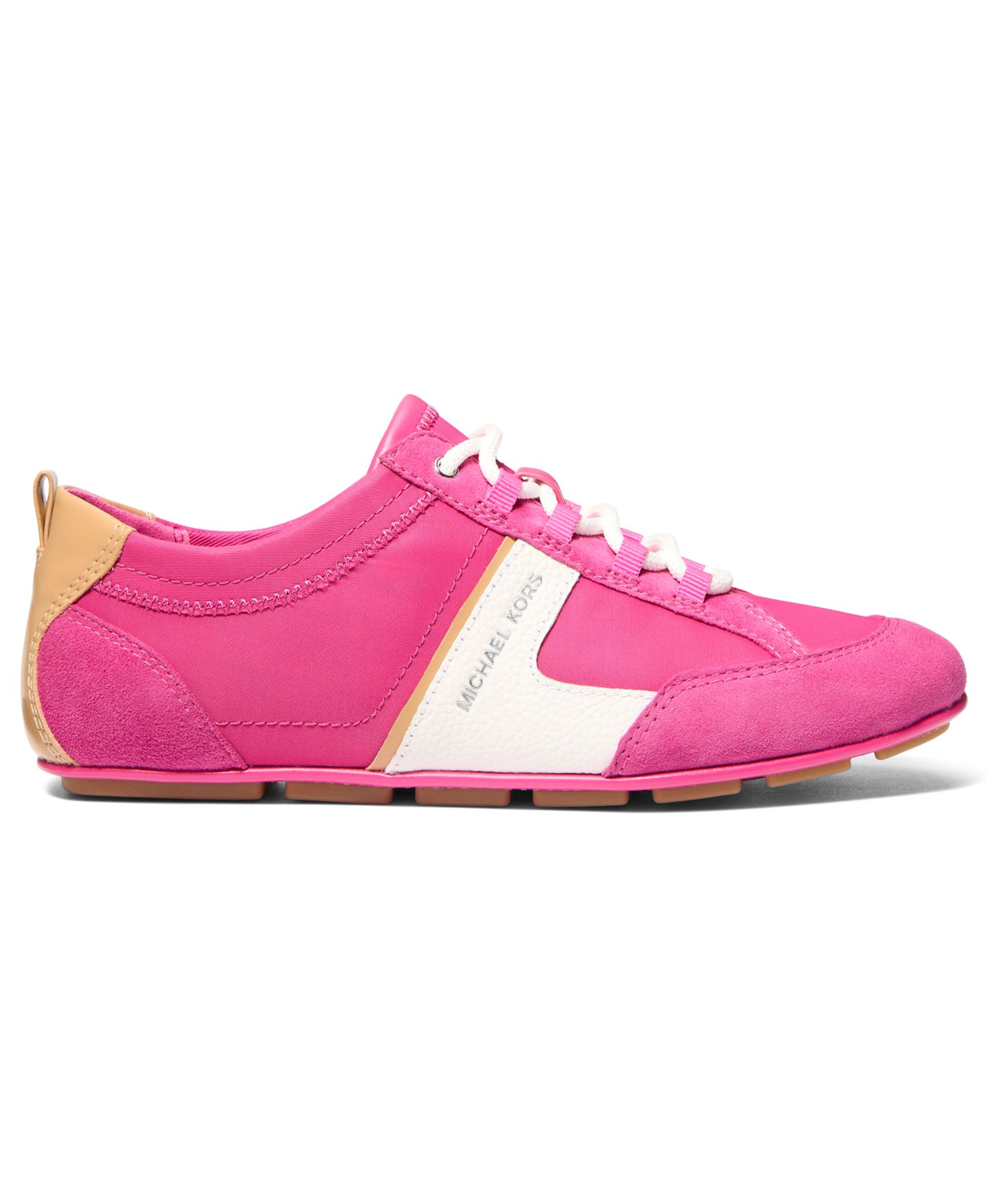 Женские кроссовки Michael Kors Keely Lace-Up Trainer, цвет: Малиновый — фото 2
