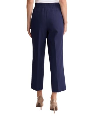 Petite Mid-Rise Welt Pocket Long Casual Pants