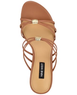 Women's Grece Strappy Slip-On Kitten Heel Dress Sandals