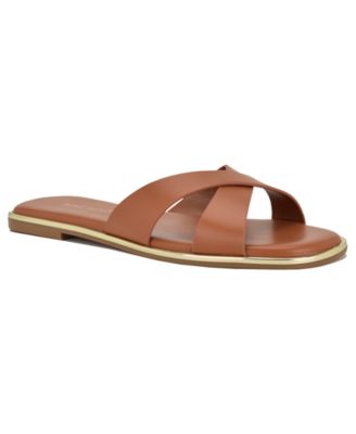 Women's Edeny Criss-Cross Flat Slip-On Sandals