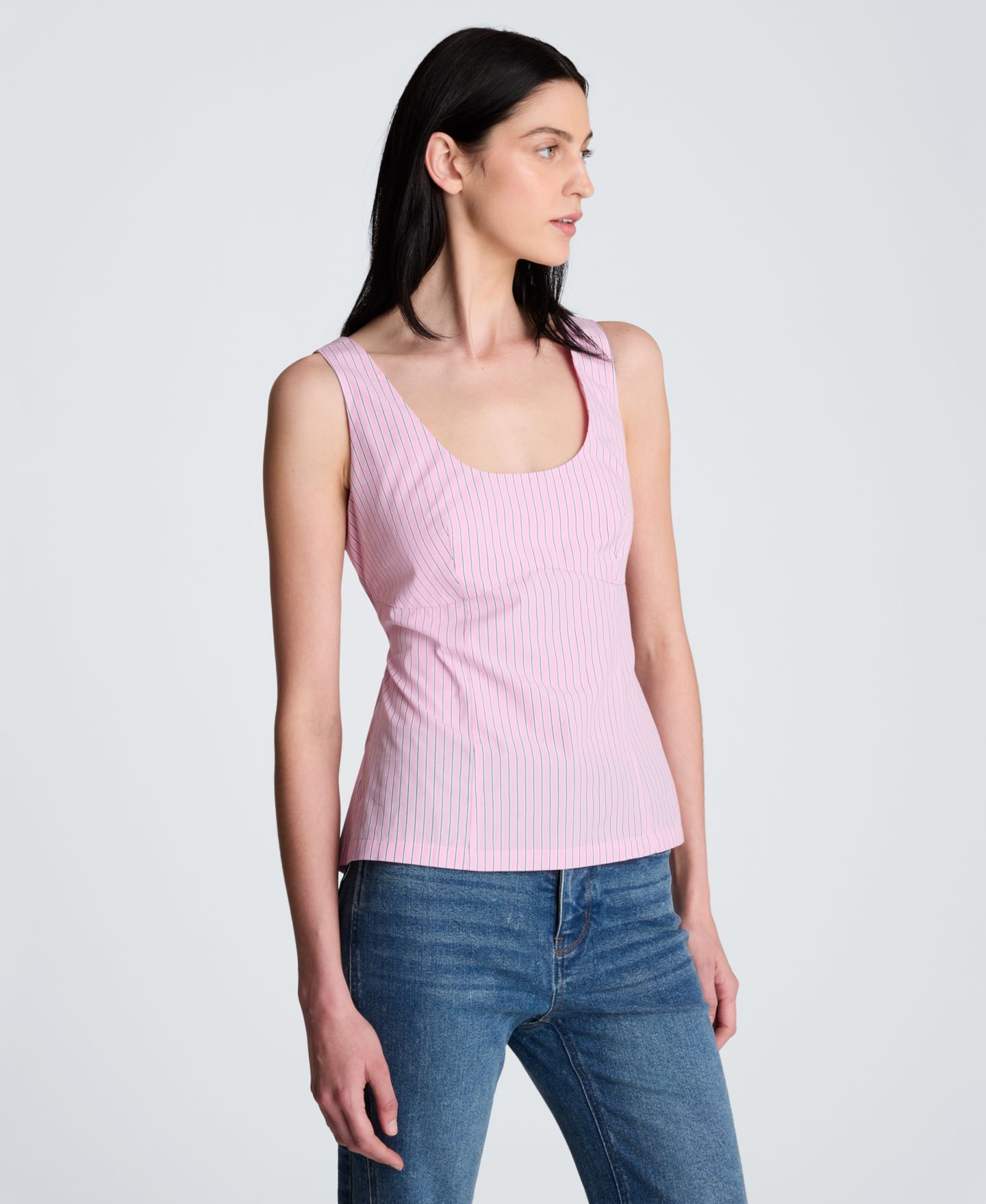 Женский топ Kenneth Cole Fitted Sleeveless Bodice with Back Cut out, цвет: Розовый разноцветный — фото 1