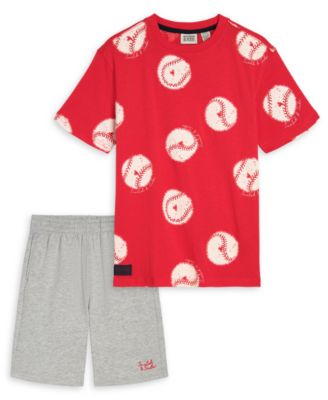 Boys' 8-16 Crewneck T-Shirt and Shorts, 2-Piece Set