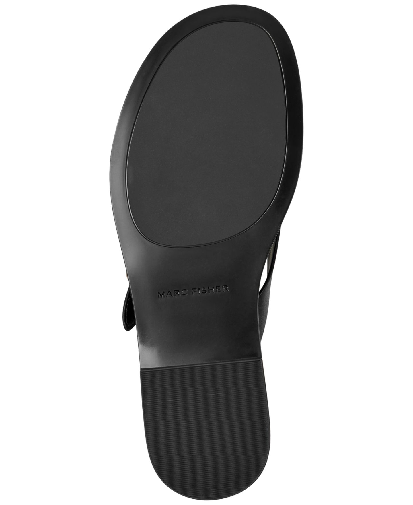 Женские сандалии Marc Fisher Retry Buckle Strap Flat Slip-On, цвет: Чёрный — фото 5
