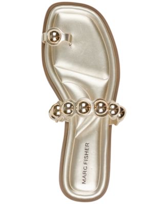 Women's Zaby Ornamented Toe Ring Flat Sandals