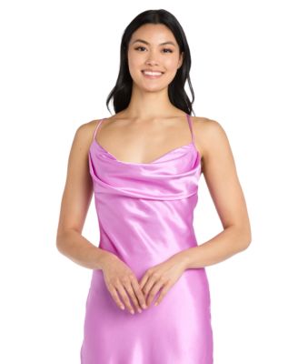 Juniors' Tie-Back Sleeveless Scoop-Neck Dress