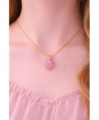 Girls 18K Plated Hypoallergenic Heart Pendant Necklace