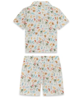 Baby Boys' Short-Sleeve Button Down Shirt and Shorts Set, 2-Piece Set