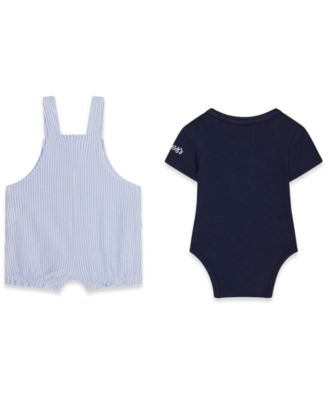 Baby Boys' Short-Sleeve Bodysuit and Seersucker Shortall, 2-Piece Set
