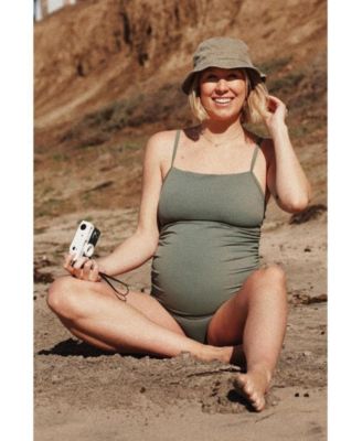 Maternity Smocked One-Piece Swimsuit