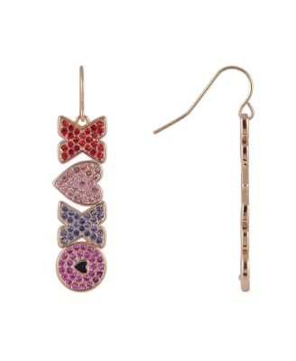 Stone XOXO Linear Earrings
