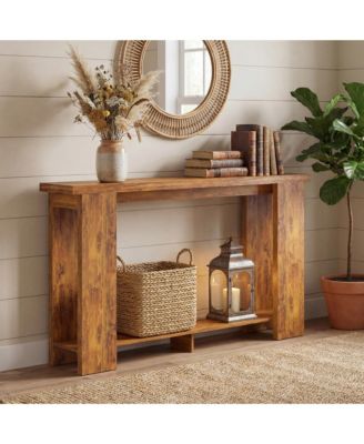 Farmhouse Console Table, 63" Narrow Entryway Table