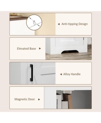 Farmhouse Storage Cabinet with Adjustable Shelf Barn Door