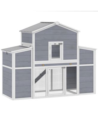 arge Chicken Coop, Wooden Chicken House with 2 Nesting Boxes
