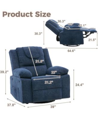 Adults Oversized Rocking Nursery Glider Recliner Chair
