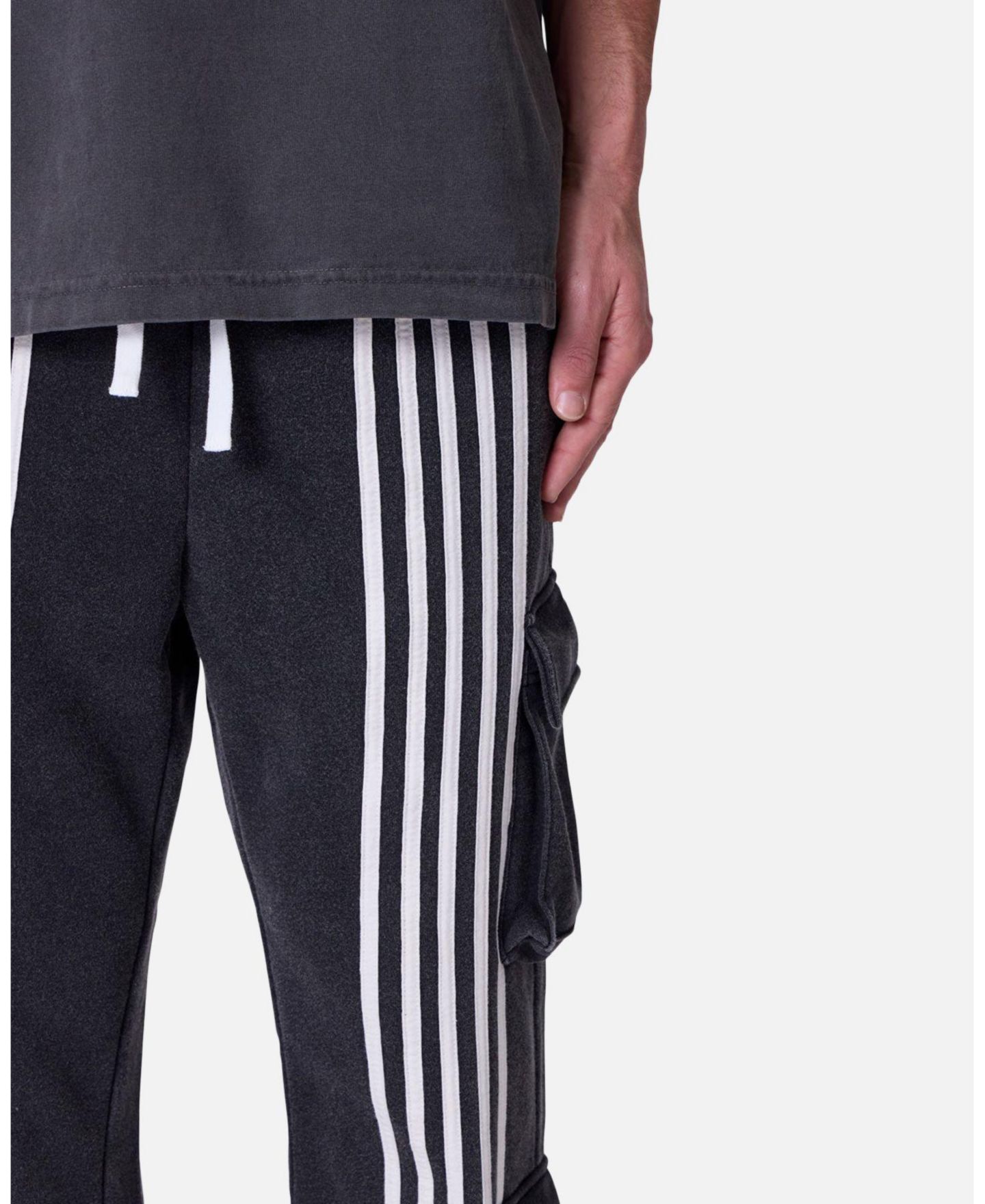 Мужские брюки mnml Front Stripe Sweatpants, цвет: Чёрный — фото 5