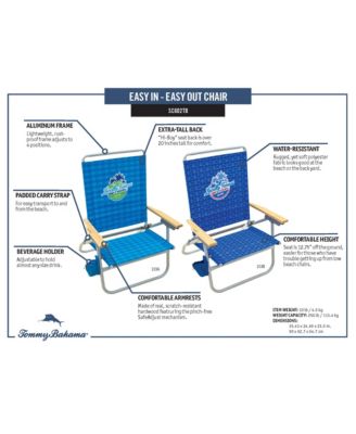 4-Position Easy In-Easy Out Folding Beach Chair