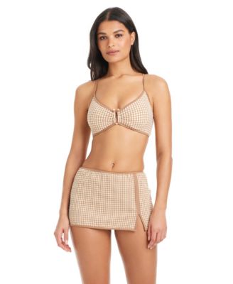 Women's Check Me Out High-Rise Swim Skirt