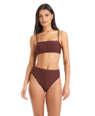 Women's Refresh Ribbed High-Rise Swim Bottoms