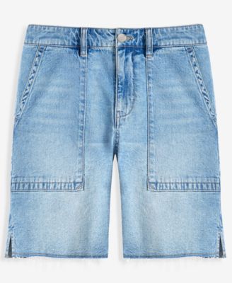 Women's A-line Denim Utility Shorts