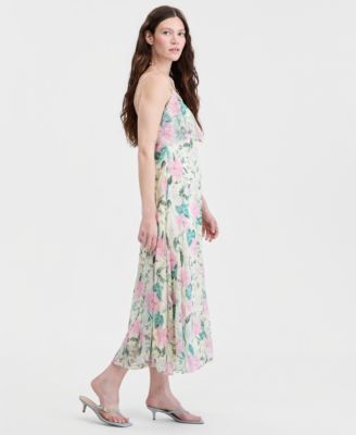 Women's Lena Lotus Printed Chiffon Ruffled Maxi Dress