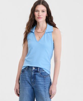 Women's Racerback Polo Tank Top