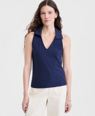Women's Racerback Polo Tank Top