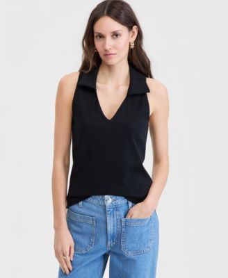 Women's Racerback Polo Tank Top