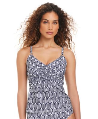 Women's Purest Form Draped Adjustable Straps Tankini