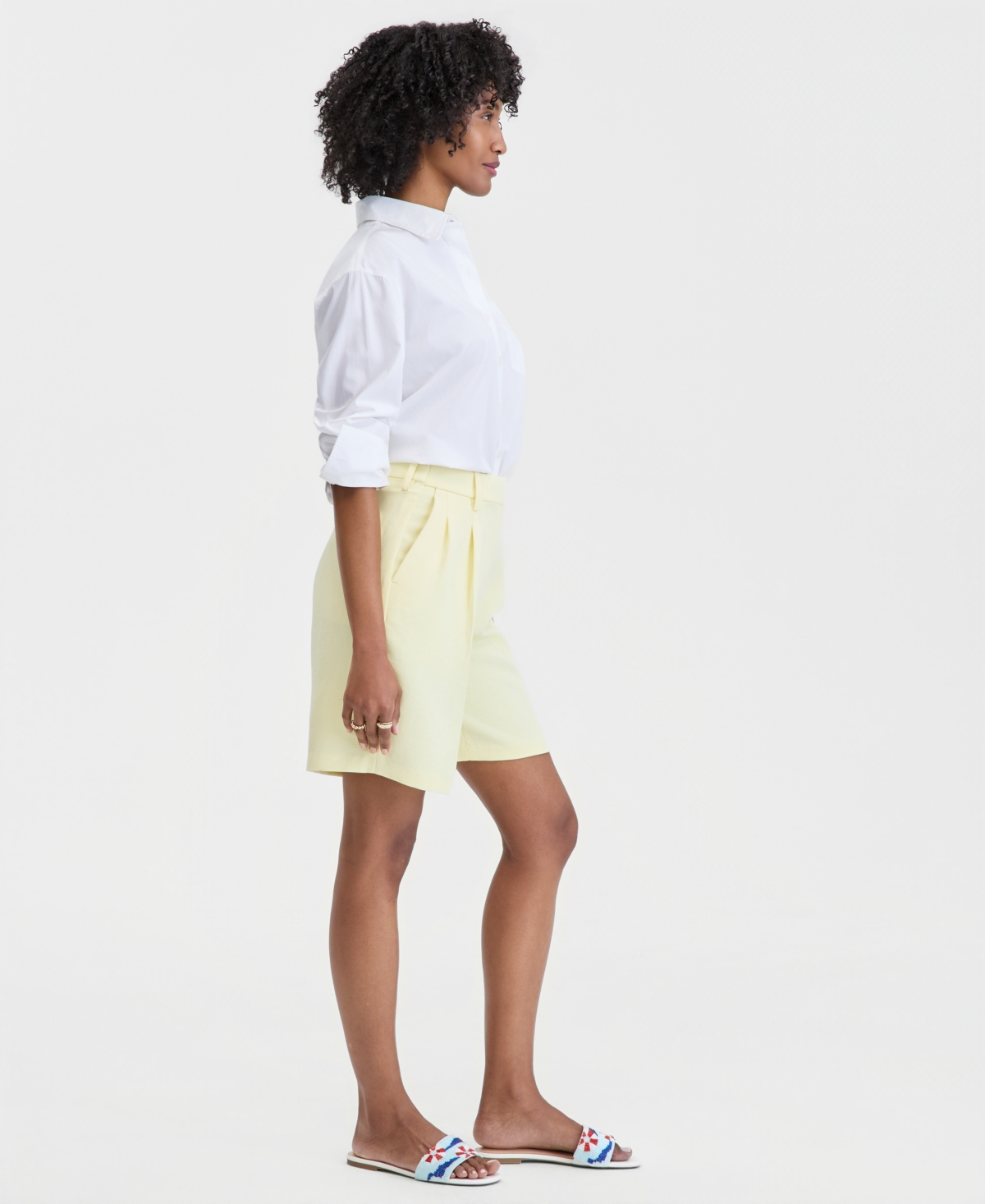 On 34th Women's High-Rise Crepe Bermuda Shorts, Macy's Exclusive