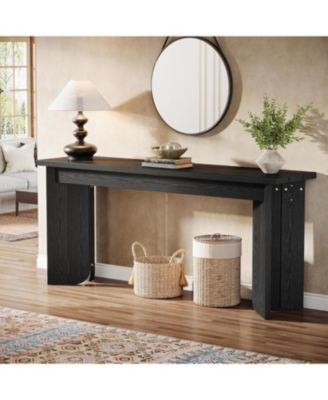 70.9-Inch Long TV Stand, Farmhouse Sofa Console Table with Widened Tabletop
