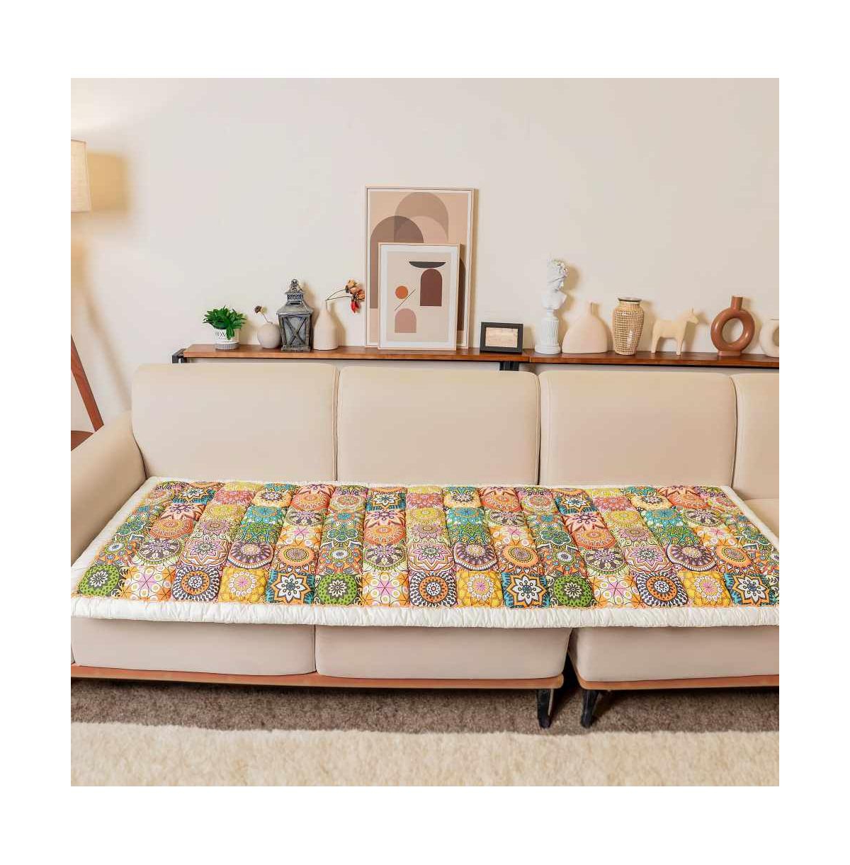 FunnyFuzzy Garden Chic Cotton Sofa Seat Pad