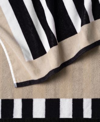 Frame Stripe Cotton Beach Towel, 40" x 70"
