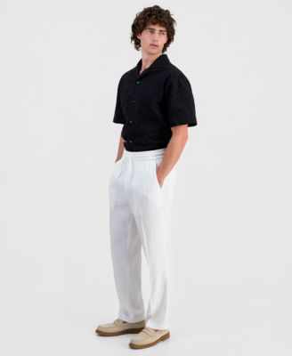 BOSS HUGO BOSS チノパン ホワイト サイズ50 HUGO by Hugo Boss Men's Cino Linen Trousers - Macy's