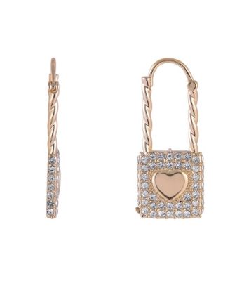 Heart & Stone Lock Earrings