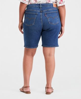 Plus Size Mid-Rise Shaping Bermuda Shorts