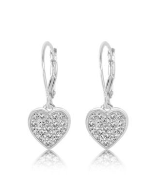 Girls Heart Hypoallergenic Earrings with Sterling Silver Leverbacks