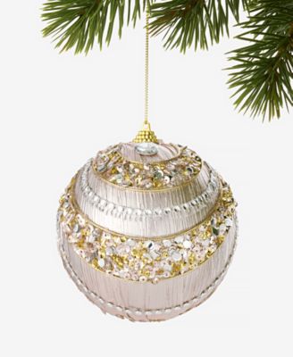 Jeweled Classics Rose Gold Jeweled Ball Ornament
