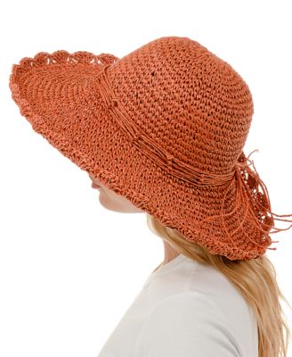 Scalloped Straw Sun Hat