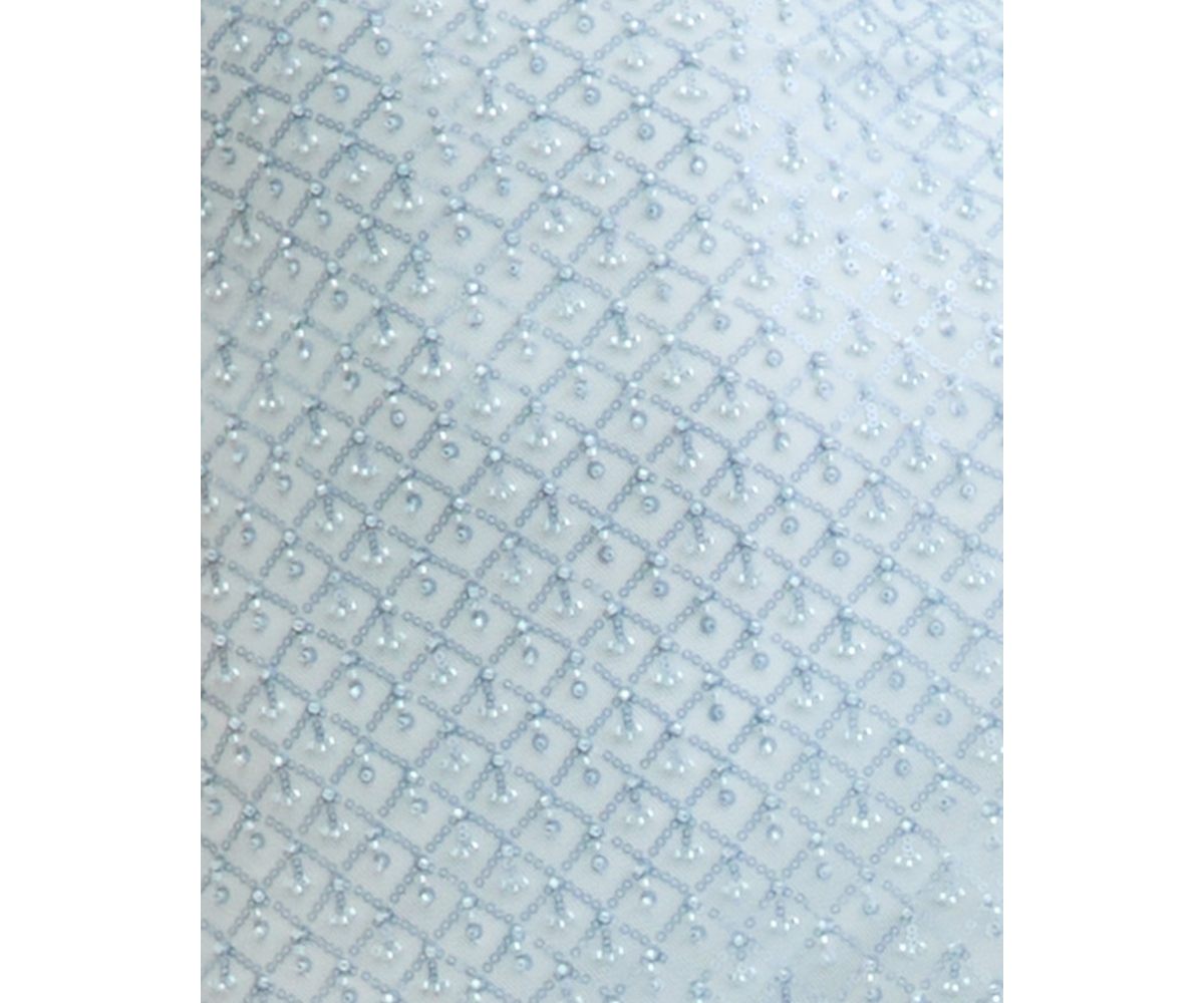 B Darlin Juniors' Beaded V-Neck Lace-Up-Back Gown