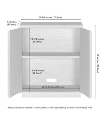 Alston 28" Wide Rectangular Fluted Accent Cabinet