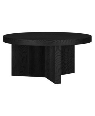 Holm 32" Wide Round Fluted Coffee Table