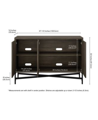 Brighton 48" Wide Rectangular Fluted Buffet Table