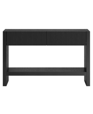 Manzanita 48" Solid Wood Wide Rectangular Fluted Console Table