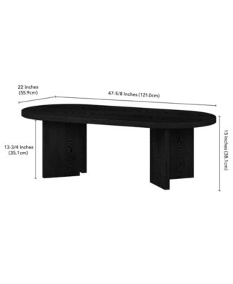 Alma 48" Wide Oval Coffee Table
