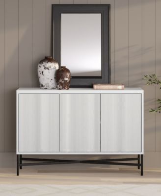 Brighton 48" Wide Rectangular Fluted Buffet Table